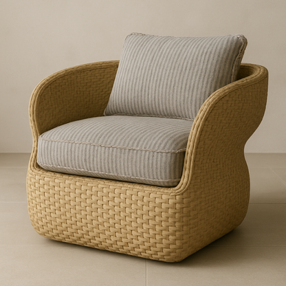 All-Weather Rattan Outdoor Accent Chair