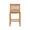 Armless Teak Outdoor Bar Stool