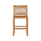 Armless Teak Outdoor Bar Stool