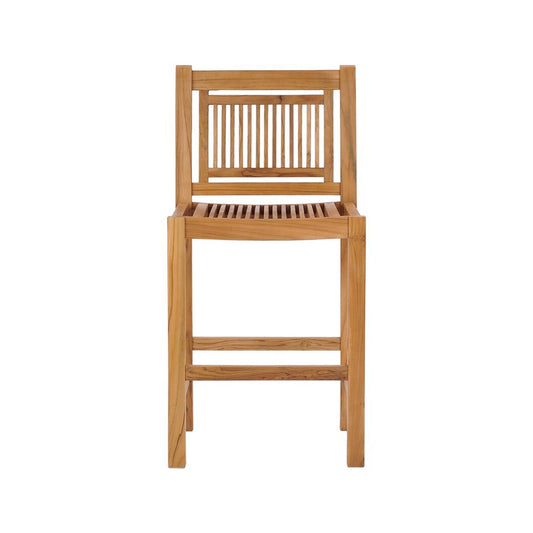 Armless Teak Outdoor Bar Stool