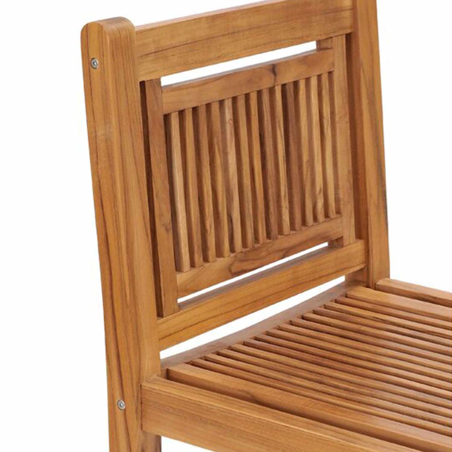 Armless Teak Outdoor Bar Stool
