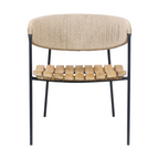 Chair With Teak Seat And Rush Webbing