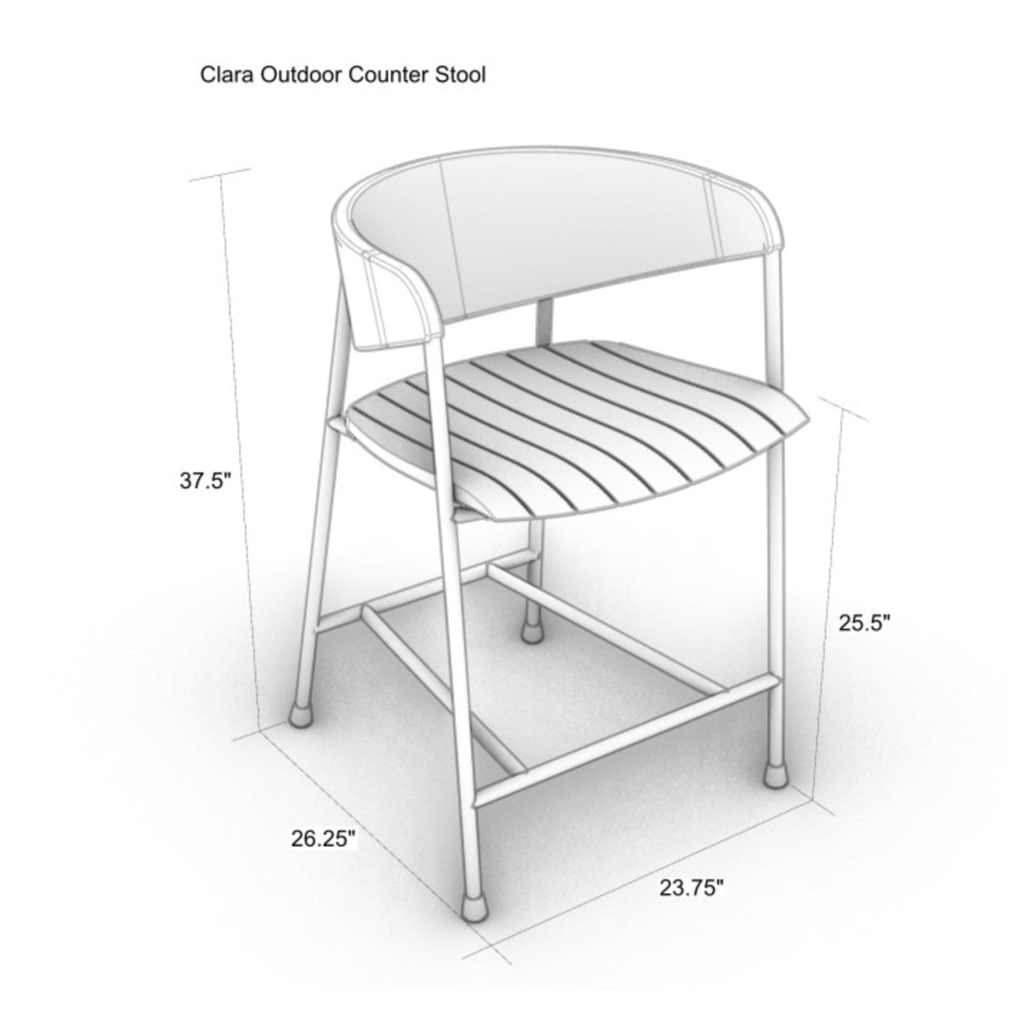 Stool with Teak Seat and Rush Weaving Backrest