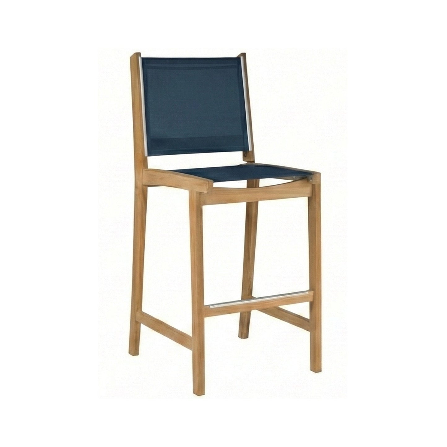 Armless Teak Outdoor Bar Stool