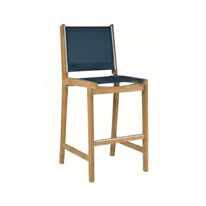 Armless Teak Outdoor Bar Stool