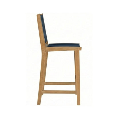 Armless Teak Outdoor Bar Stool