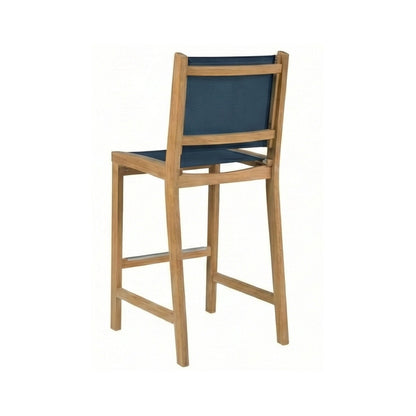 Armless Teak Outdoor Bar Stool