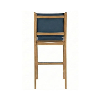 Armless Teak Outdoor Bar Stool
