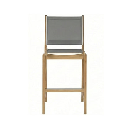 Armless Teak Outdoor Bar Stool