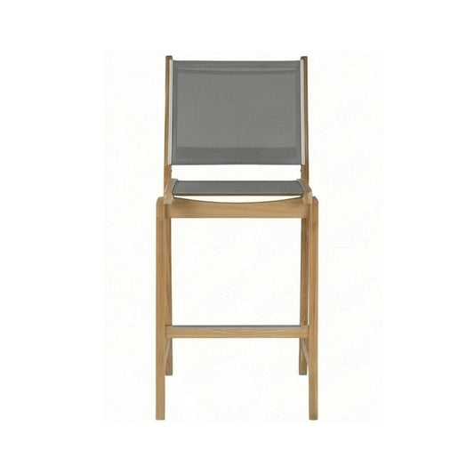 Armless Teak Outdoor Bar Stool