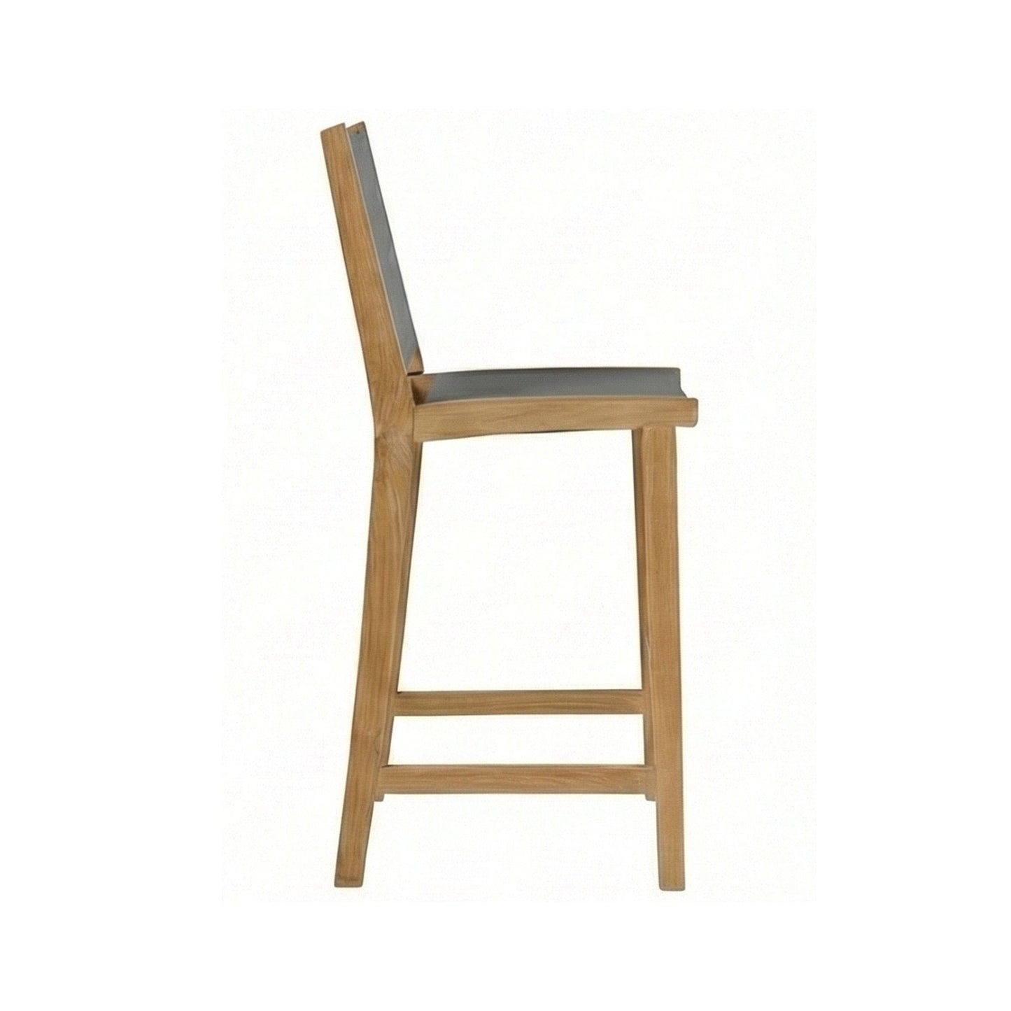 Armless Teak Outdoor Bar Stool