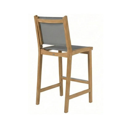 Armless Teak Outdoor Bar Stool