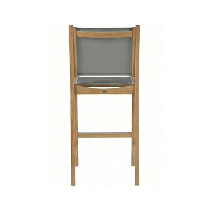 Armless Teak Outdoor Bar Stool