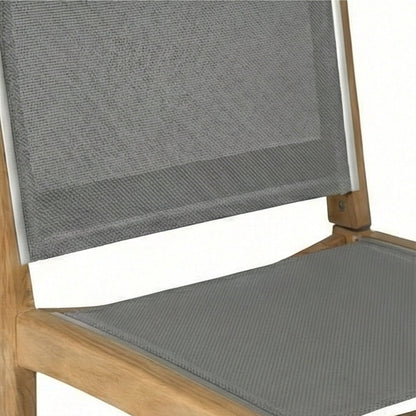 Armless Teak Outdoor Bar Stool