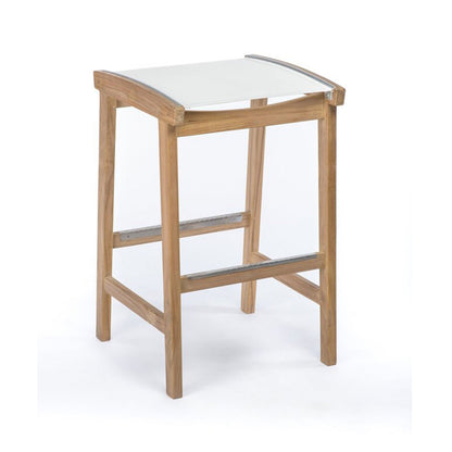 Backless Teak Outdoor Bar Stool