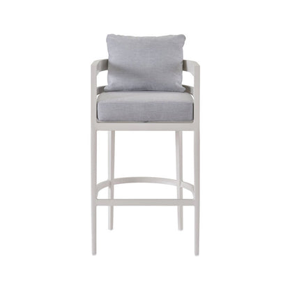 Upholstered Teak Outdoor Bar Stool
