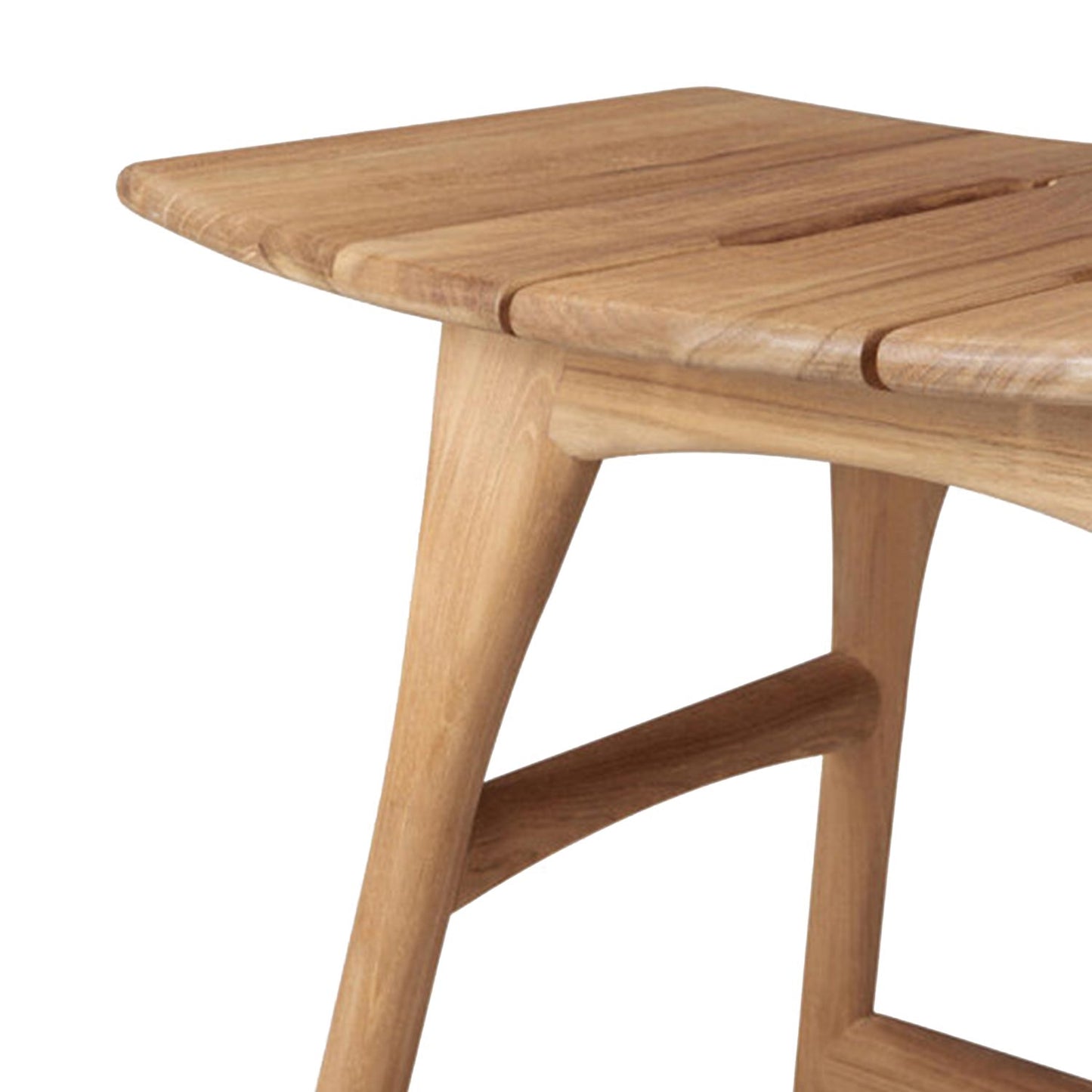 Backless Teak Outdoor Bar and Counter Stool
