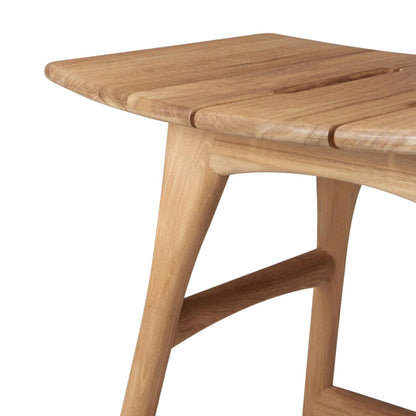 Backless Teak Outdoor Bar and Counter Stool