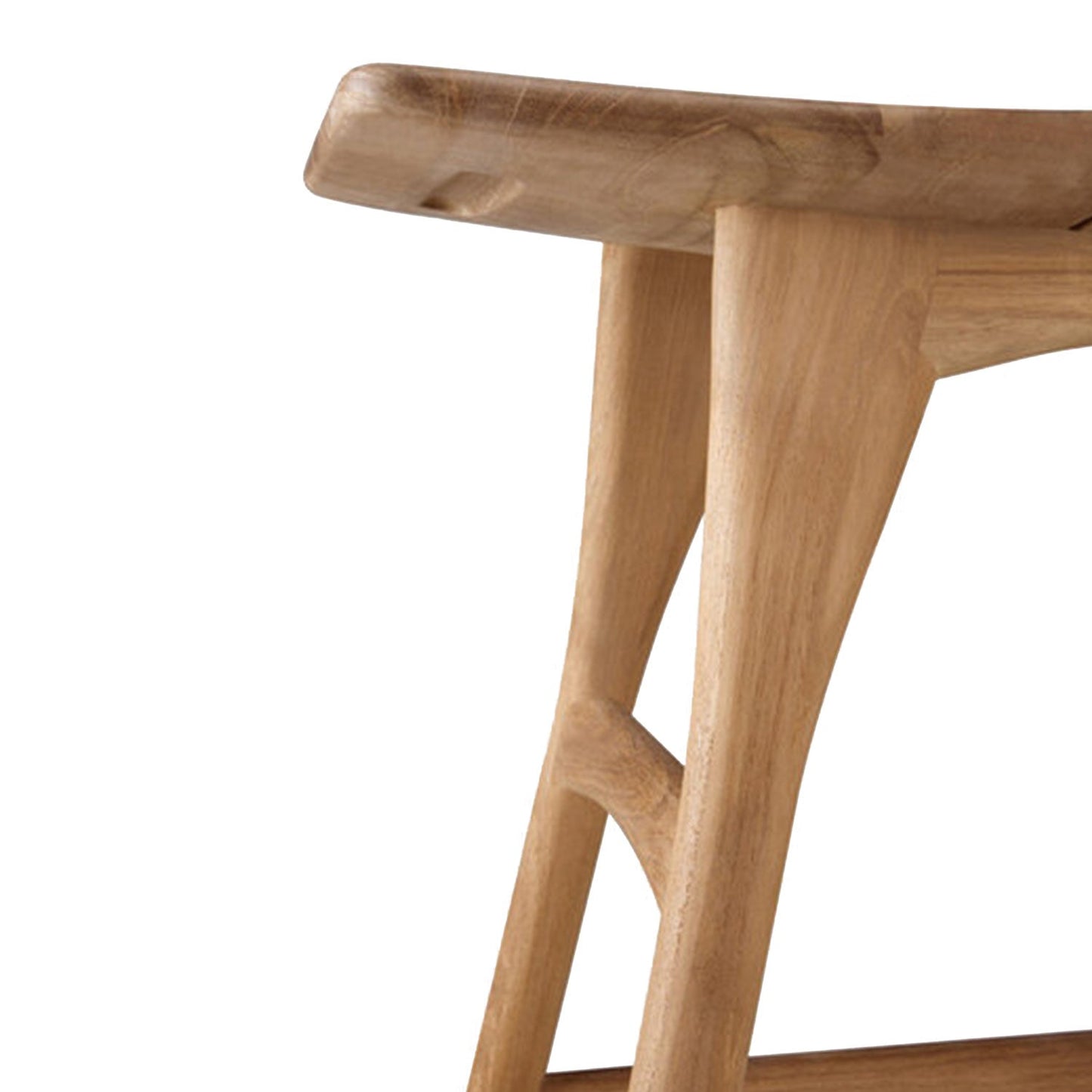 Backless Teak Outdoor Bar and Counter Stool