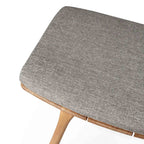 Upholstered Backless Teak Outdoor Bar and Counter Stool