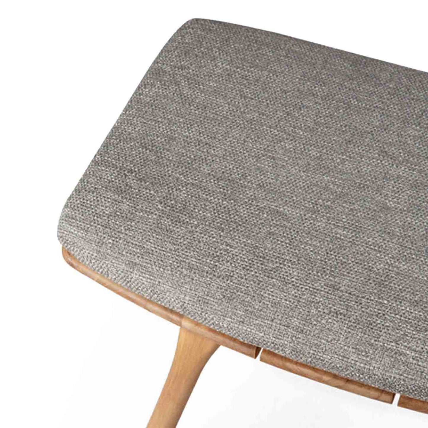 Upholstered Backless Teak Outdoor Bar and Counter Stool