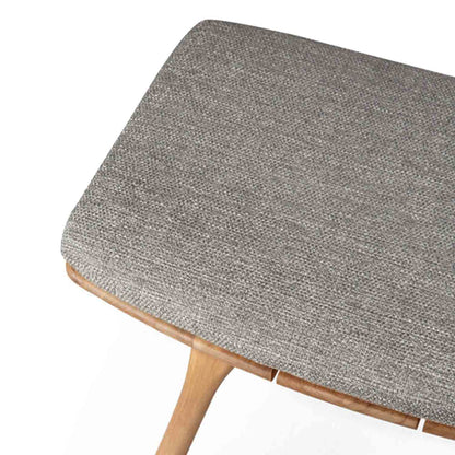 Upholstered Backless Teak Outdoor Bar and Counter Stool