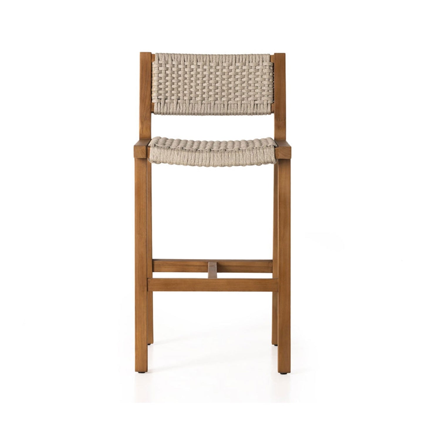 Armless Teak Outdoor Bar Stool