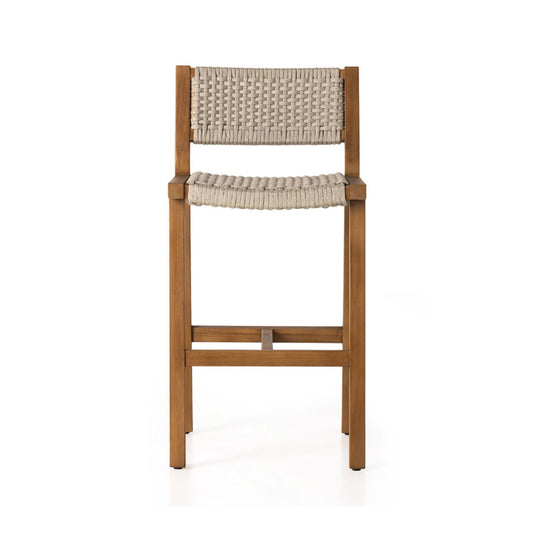 Armless Teak Outdoor Bar Stool