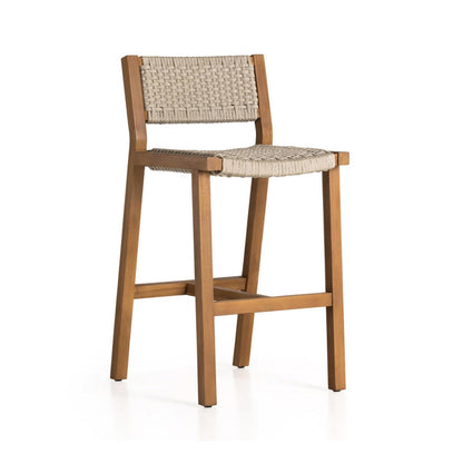 Armless Teak Outdoor Bar Stool