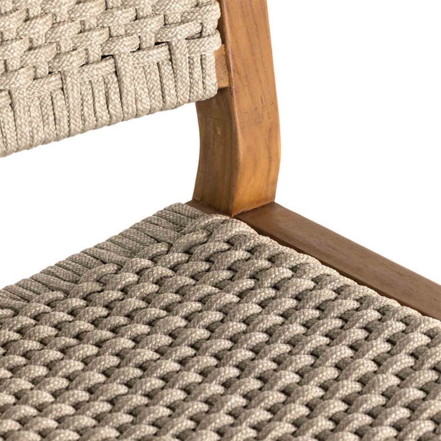 Armless Teak Outdoor Bar Stool