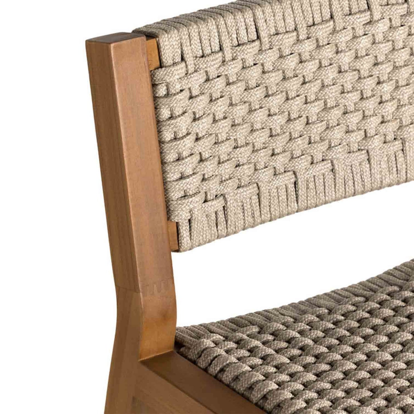 Armless Teak Outdoor Bar Stool