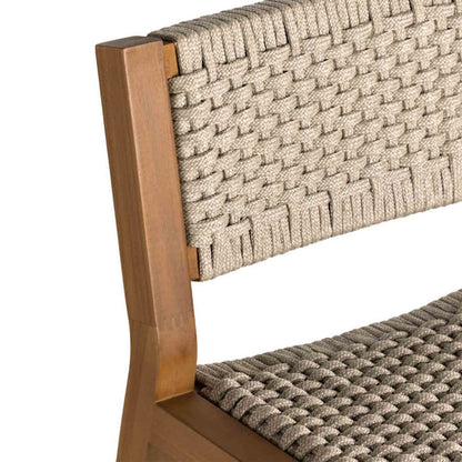 Armless Teak Outdoor Bar Stool