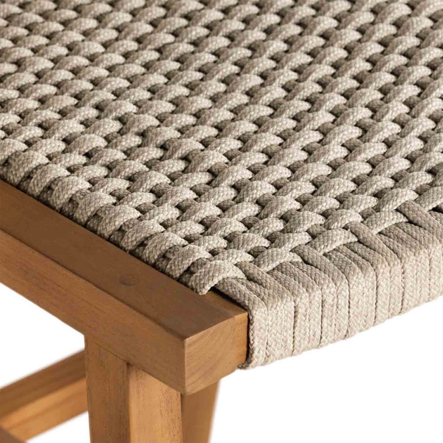Armless Teak Outdoor Bar Stool