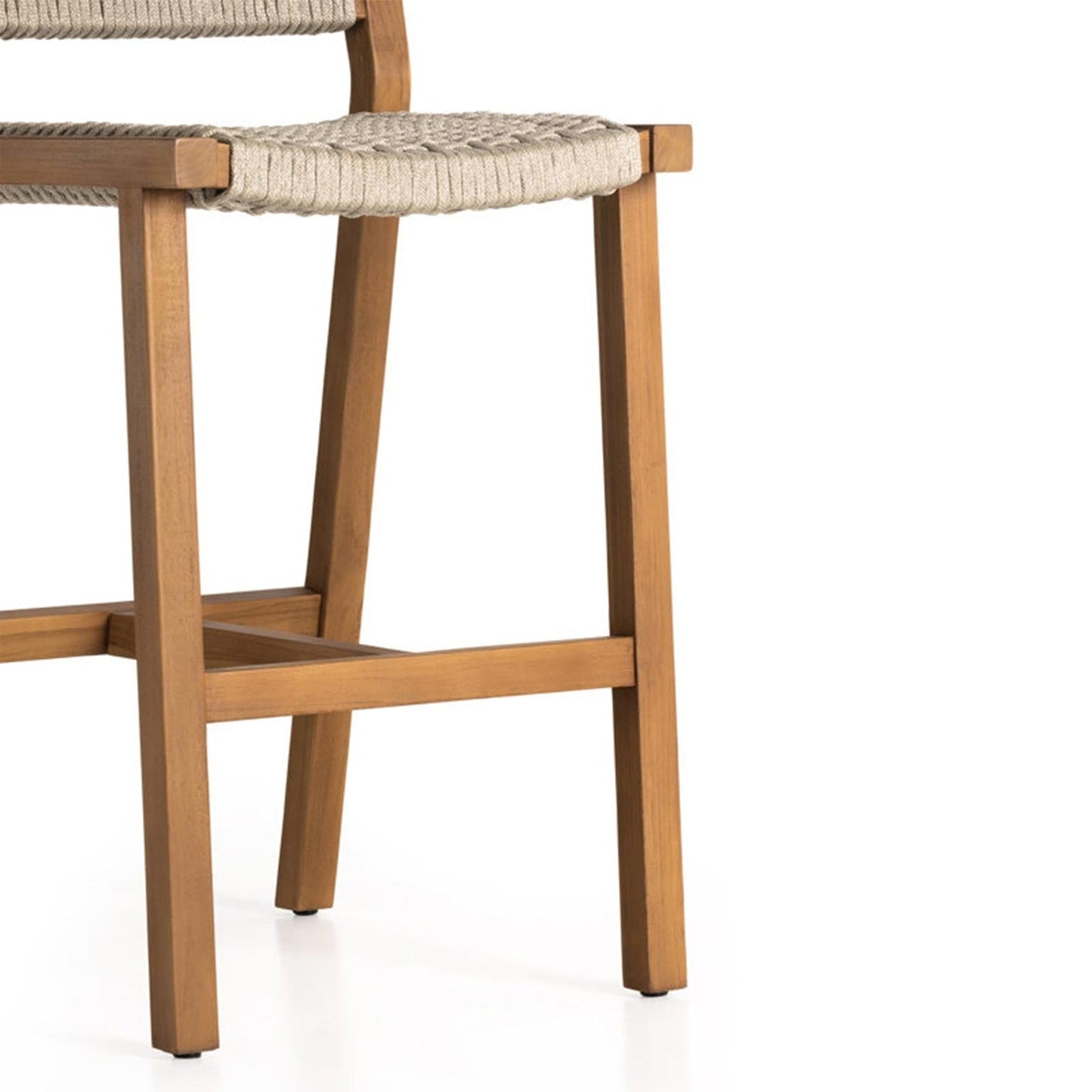 Armless Teak Outdoor Bar Stool
