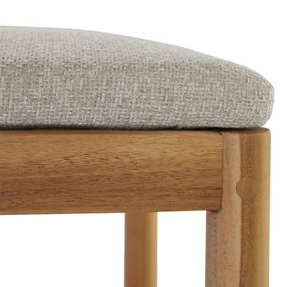 Upholstered Armless Teak Outdoor Bar Stool