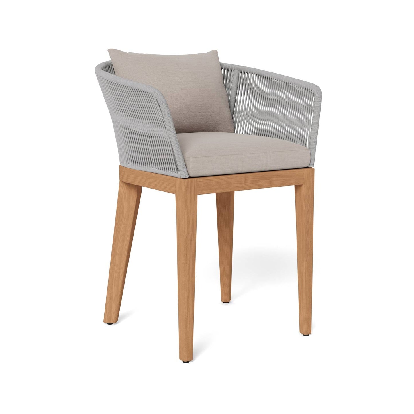 Upholstered Teak Outdoor Bar Stool