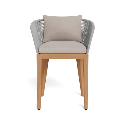 Upholstered Teak Outdoor Bar Stool