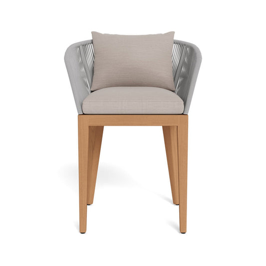 Upholstered Teak Outdoor Bar Stool