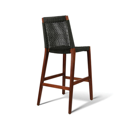 Armless Teak Outdoor Bar Stool