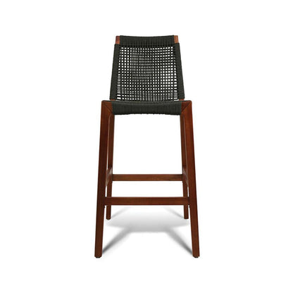 Armless Teak Outdoor Bar Stool