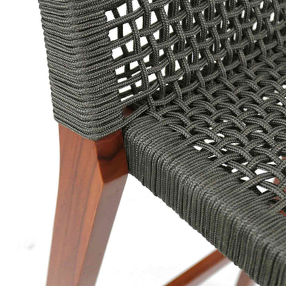 Armless Teak Outdoor Bar Stool