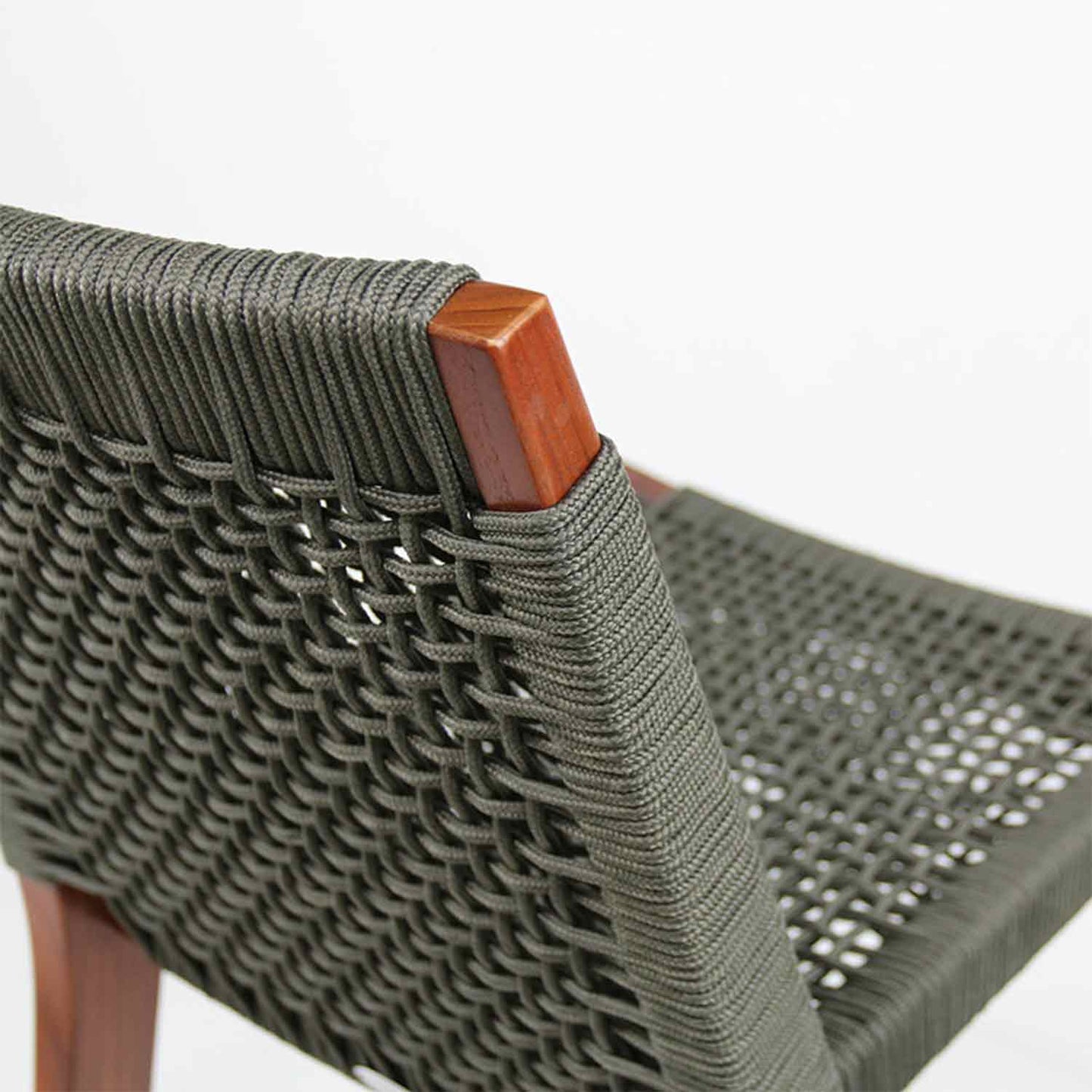 Armless Teak Outdoor Bar Stool