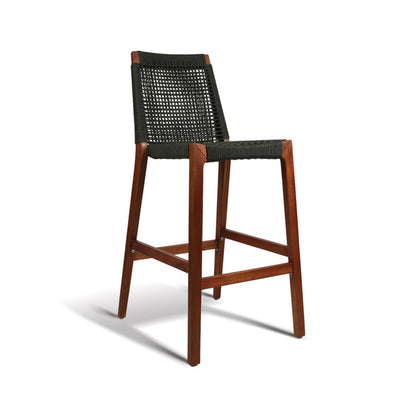 Armless Teak Outdoor Bar Stool