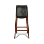 Armless Teak Outdoor Bar Stool