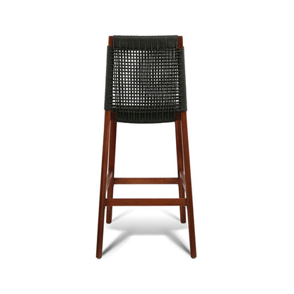 Armless Teak Outdoor Bar Stool