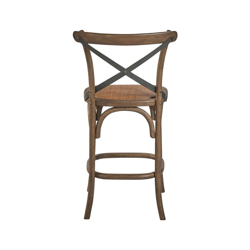 Rückenloser Teak-Barhocker für den Außenbereich