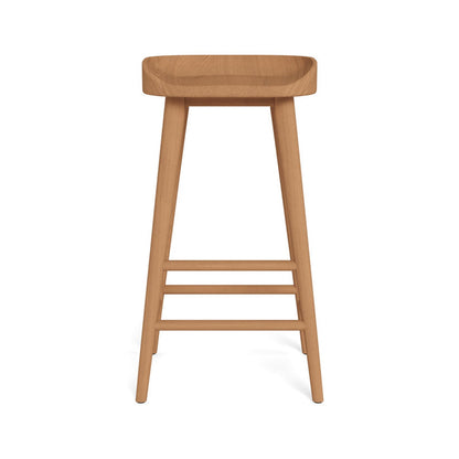 Backless Teak Outdoor Bar Stool