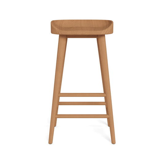 Backless Teak Outdoor Bar Stool