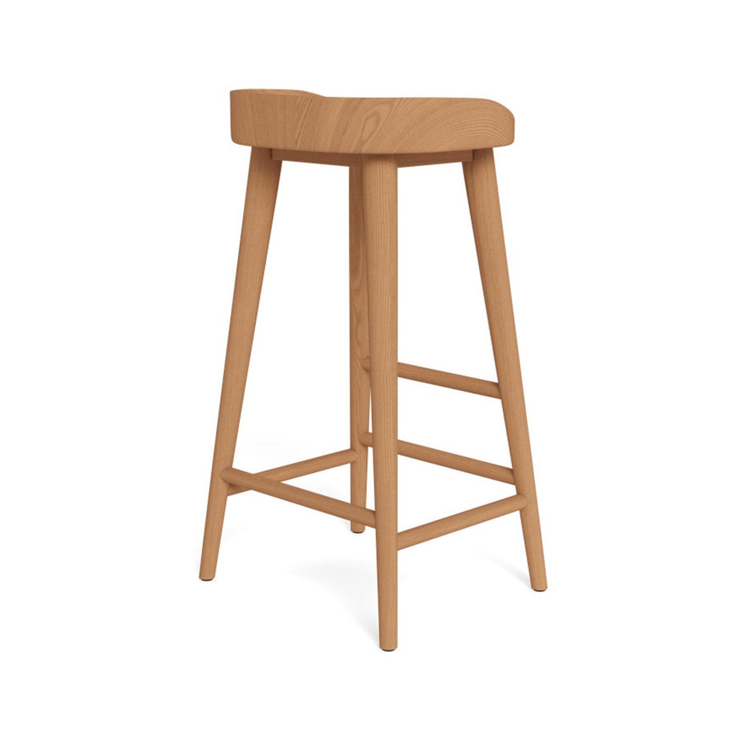 Backless Teak Outdoor Bar Stool