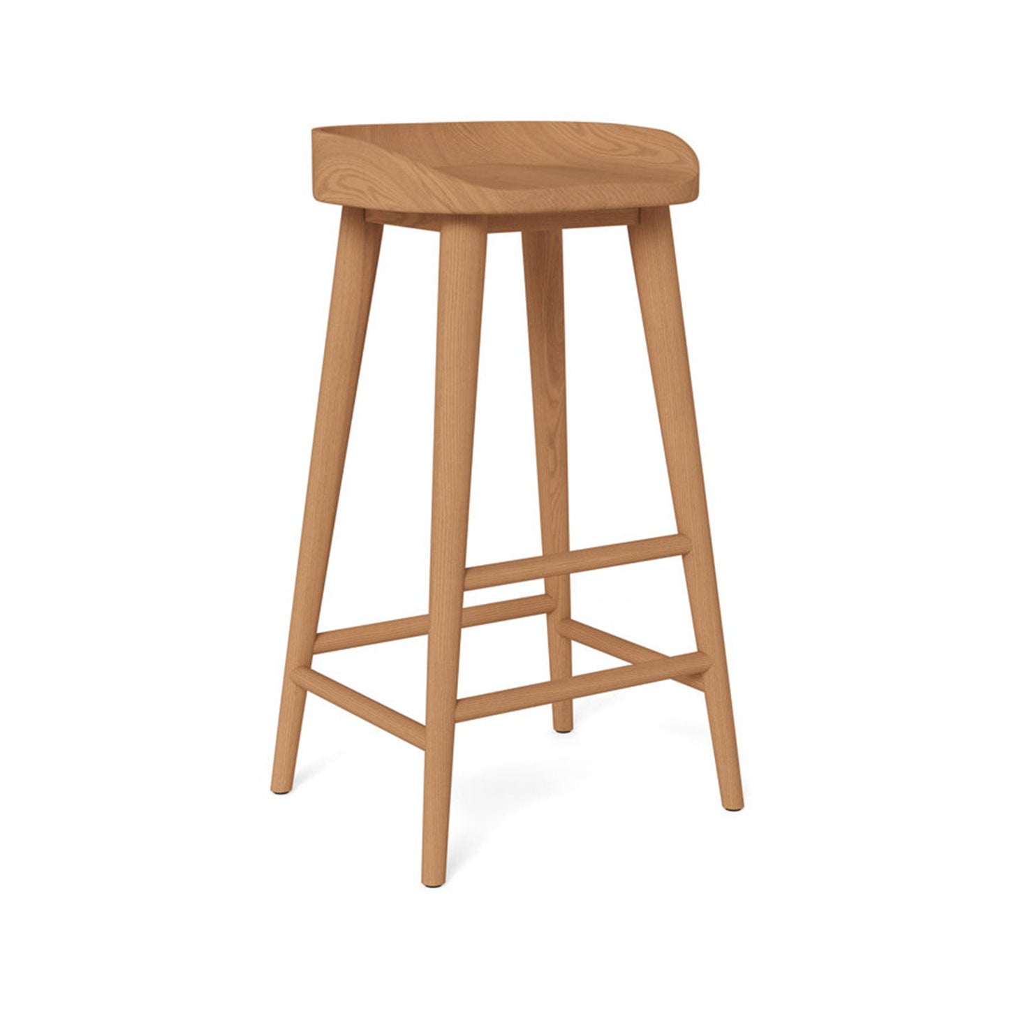 Backless Teak Outdoor Bar Stool